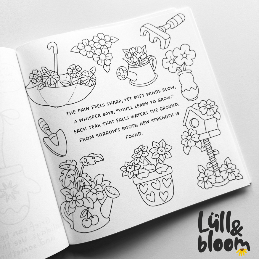 Grief & Healing - A Colouring Book: Poetry, Prompts & Affirmations