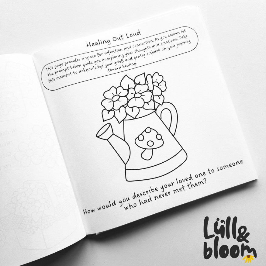 Grief & Healing - A Colouring Book: Poetry, Prompts & Affirmations