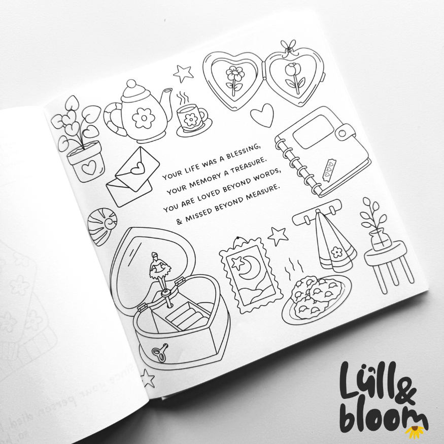 Grief & Healing - A Colouring Book: Poetry, Prompts & Affirmations