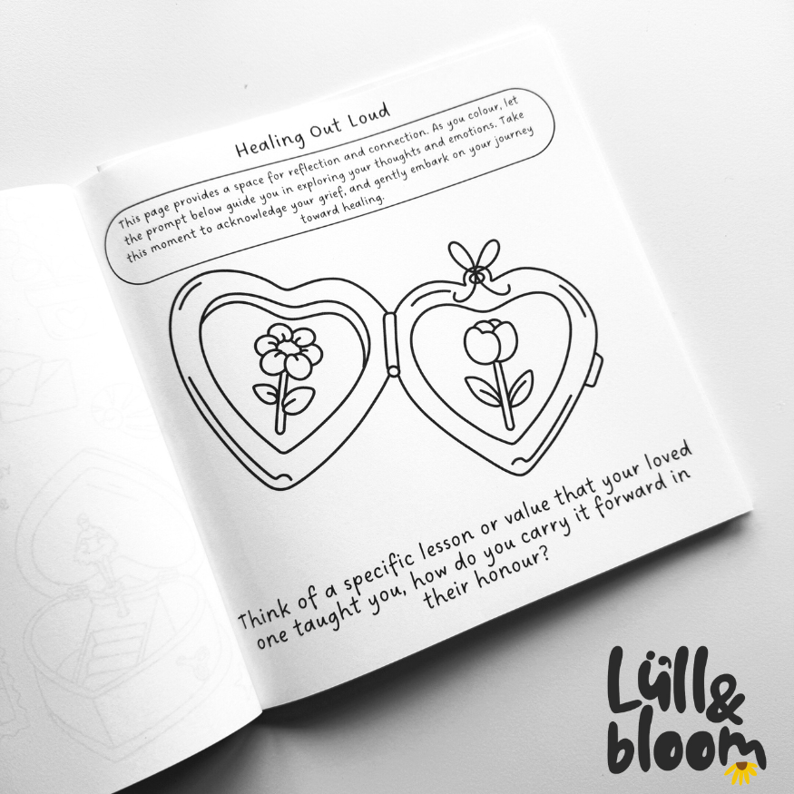 Grief & Healing - A Colouring Book: Poetry, Prompts & Affirmations