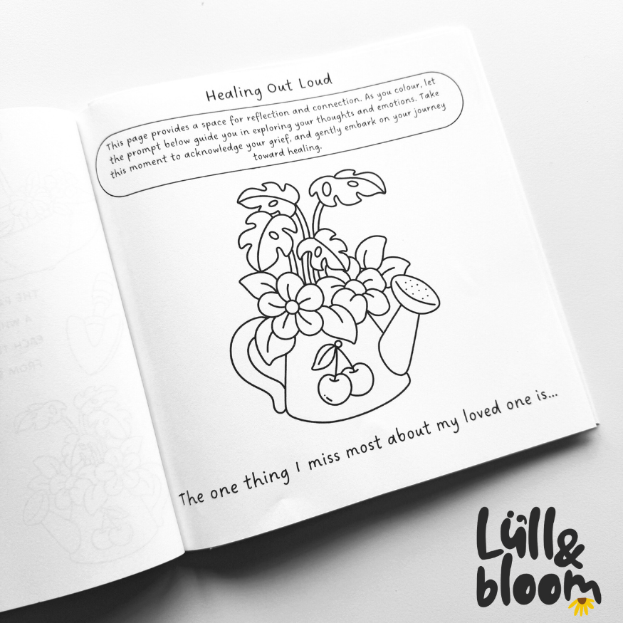 Grief & Healing - A Colouring Book: Poetry, Prompts & Affirmations